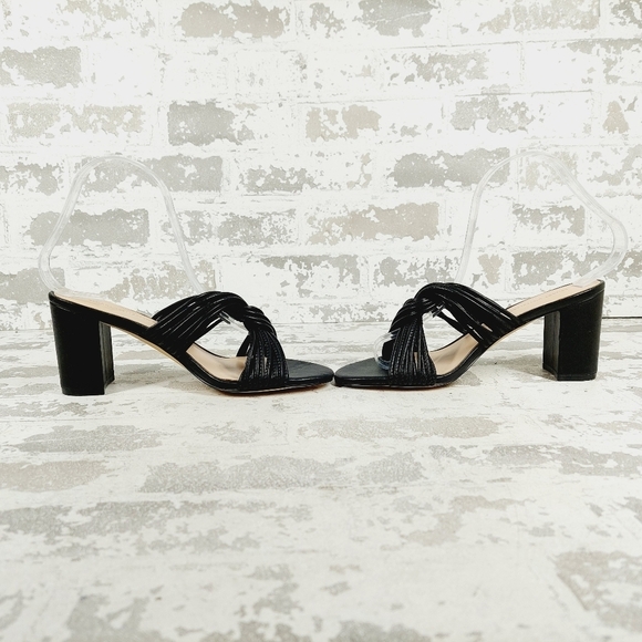 New Stuart Weitzman Mule Black Strappy Slip On Mules D113 - Picture 7 of 13